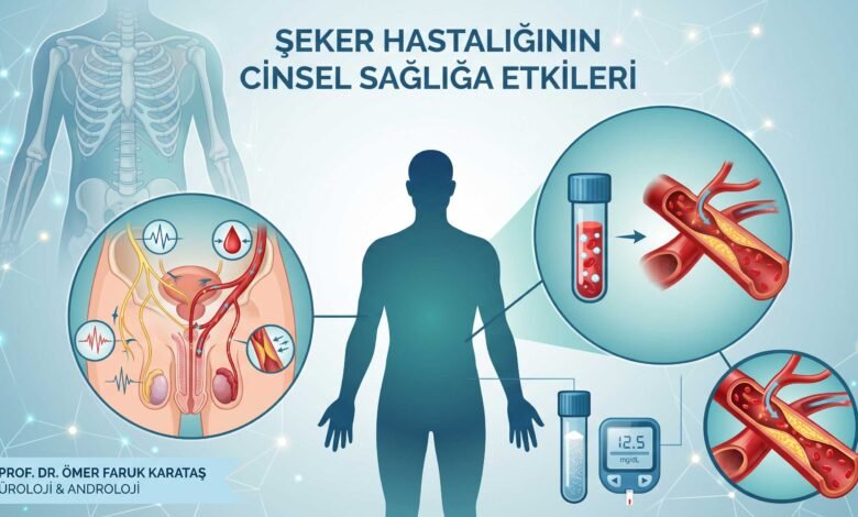 Şeker hastalığı ve cinselliğe etkisini tema edinmiş bir görsel
